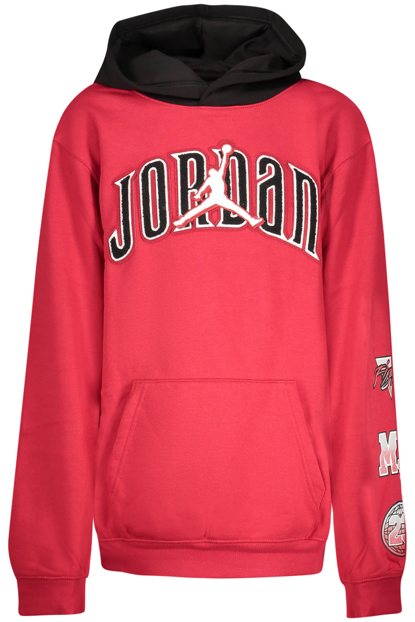 JORDAN RED ZIP-UP SWEATSHIRT FOR KIDS JORDAN RED ZIP-UP SWEATSHIRT FOR KIDS