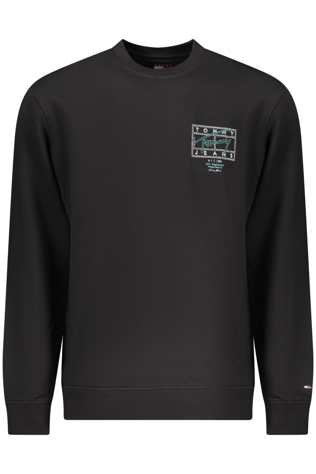 TOMMY HILFIGER MEN BLACK ZIP-UP SWEATSHIRT TOMMY HILFIGER MEN BLACK ZIP-UP SWEATSHIRT