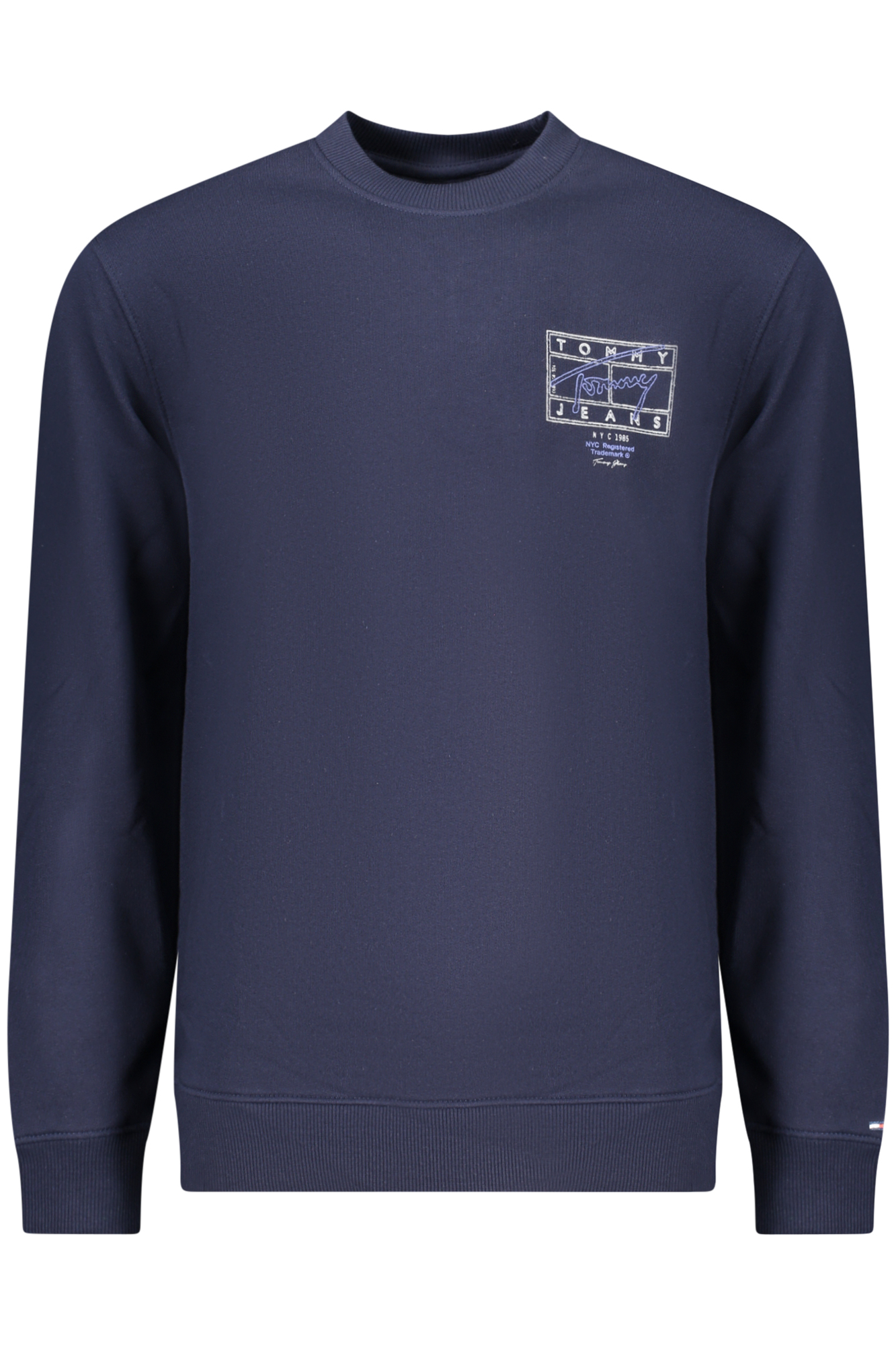 TOMMY HILFIGER MEN BLUE ZIP-UP SWEATSHIRT TOMMY HILFIGER MEN BLUE ZIP-UP SWEATSHIRT