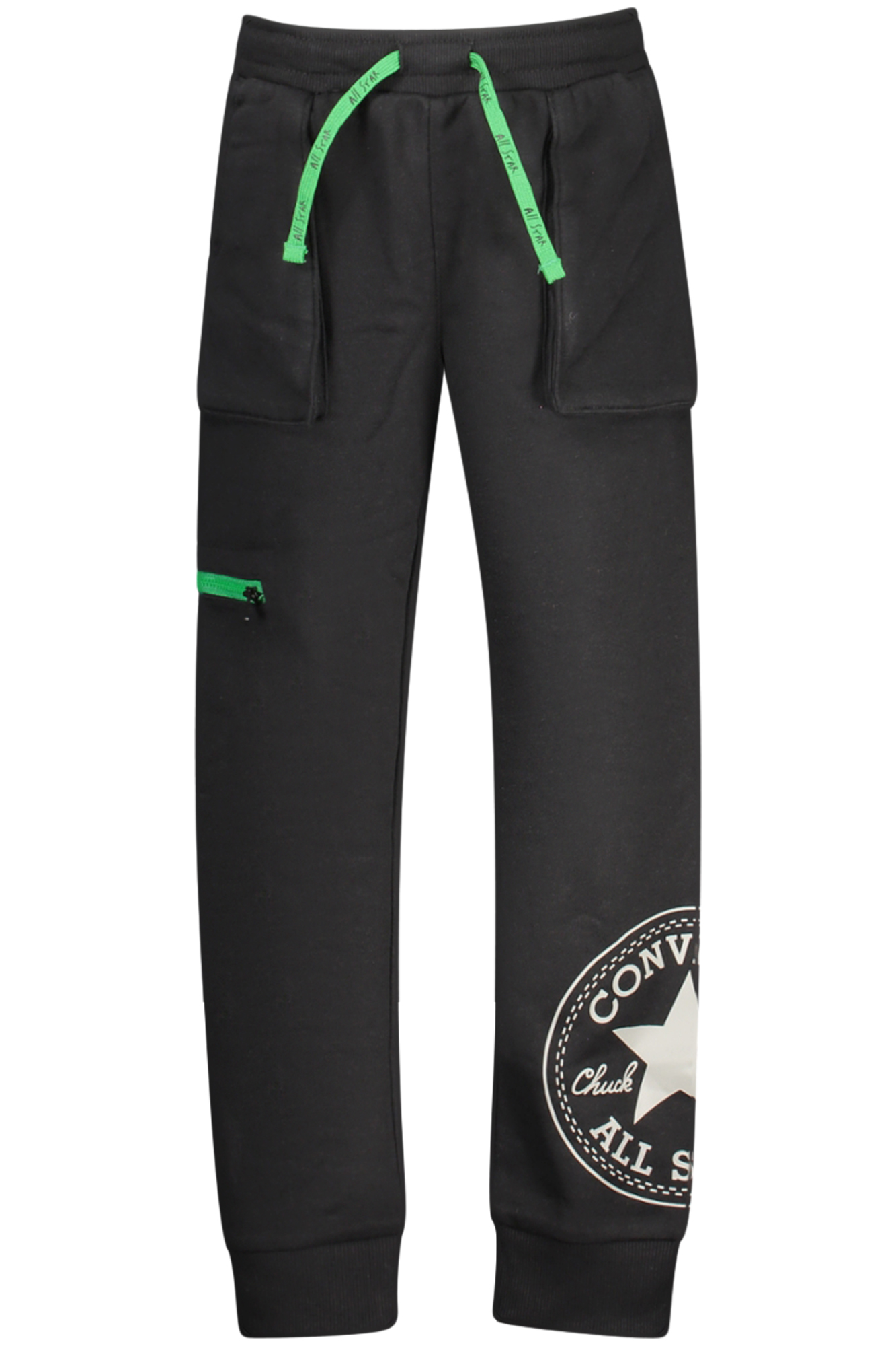 CONVERSE KIDS' BLACK LONG TRACKSUIT PANTS CONVERSE KIDS' BLACK LONG TRACKSUIT PANTS