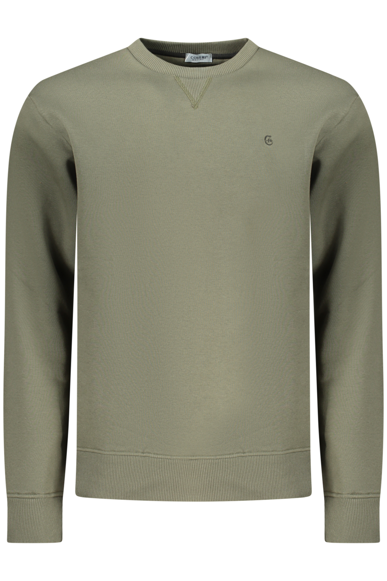 COVERI MOVING MEN ZIP-LESS SWEATSHIRT GREEN COVERI MOVING MEN ZIP-LESS SWEATSHIRT GREEN