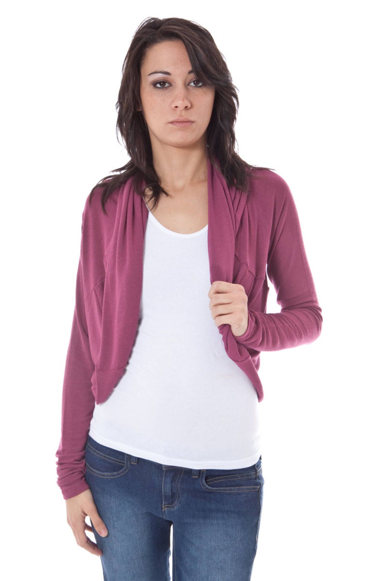 JOHN GALLIANO LONG SLEEVE SHRUGS PURPLE WOMAN JOHN GALLIANO LONG SLEEVE SHRUGS PURPLE WOMAN