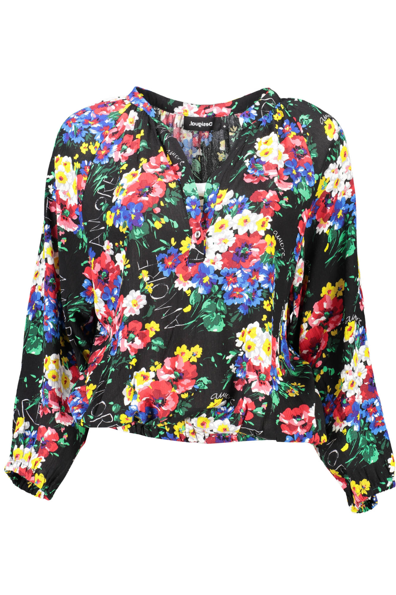 DESIGUAL WOMEN LONG SLEEVE T-SHIRT BLACK DESIGUAL WOMEN LONG SLEEVE T-SHIRT BLACK