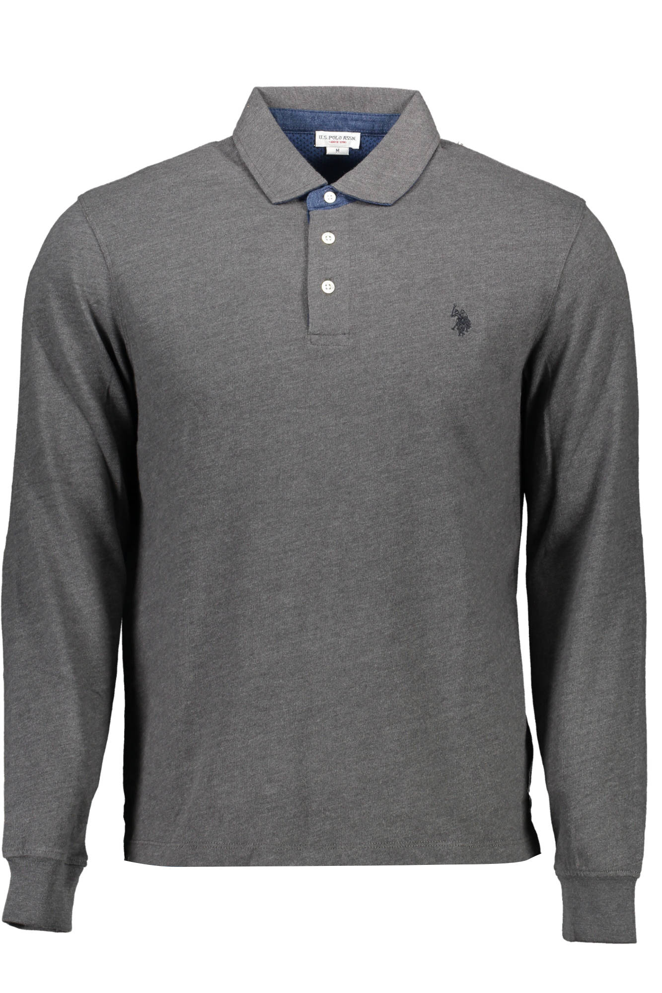 US POLO SHIRT LONG SLEEVE MEN GRAY US POLO SHIRT LONG SLEEVE MEN GRAY