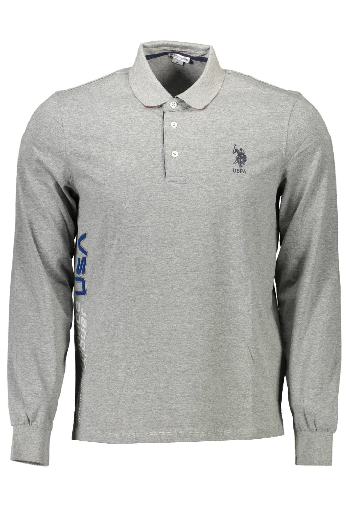 US POLO SHIRT LONG SLEEVE MEN GRAY US POLO SHIRT LONG SLEEVE MEN GRAY