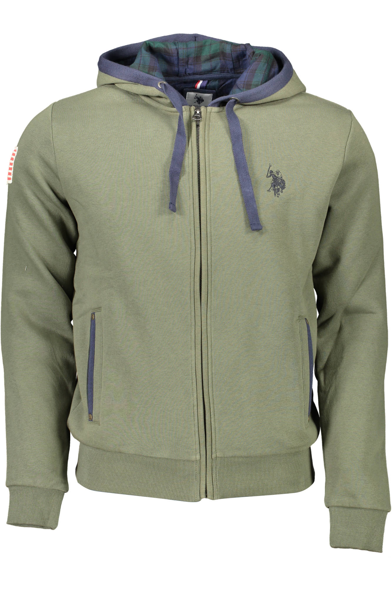 US POLO GREEN MAN SWEATSHIRT WITH ZIP US POLO GREEN MAN SWEATSHIRT WITH ZIP