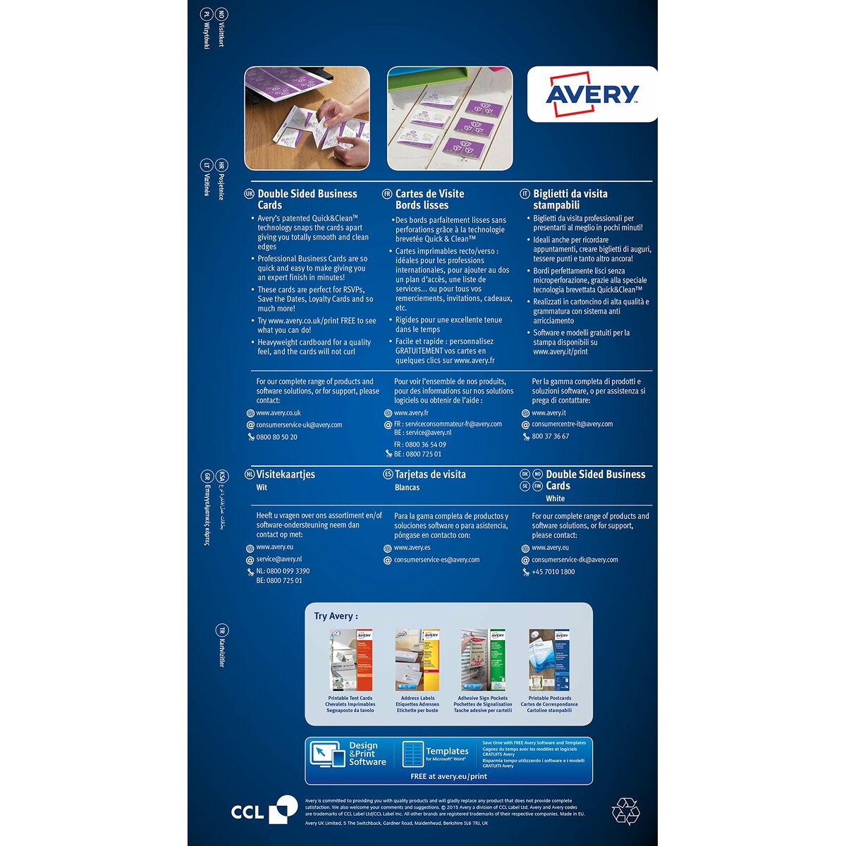 Thermal Paper Roll Avery C32015-10E White (10 Units)