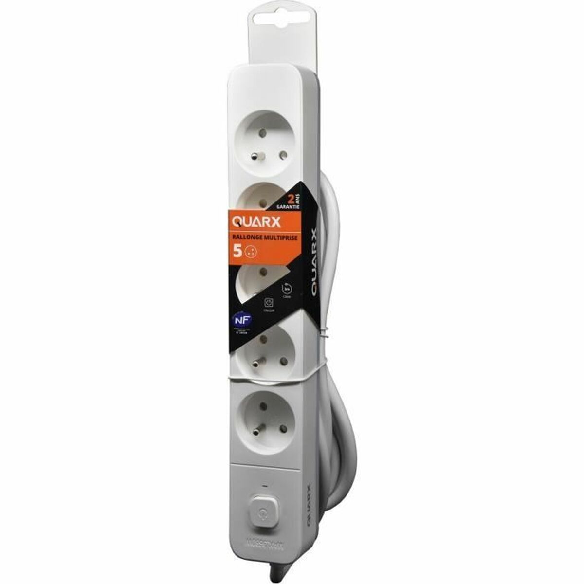 Power Socket – 5 sockets with Switch QUARX (3 m)