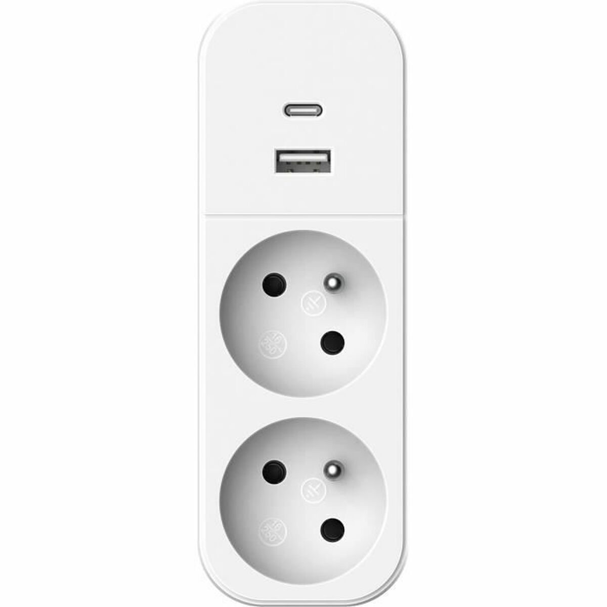 2-socket plugboard with power switch QUARX 3680 W