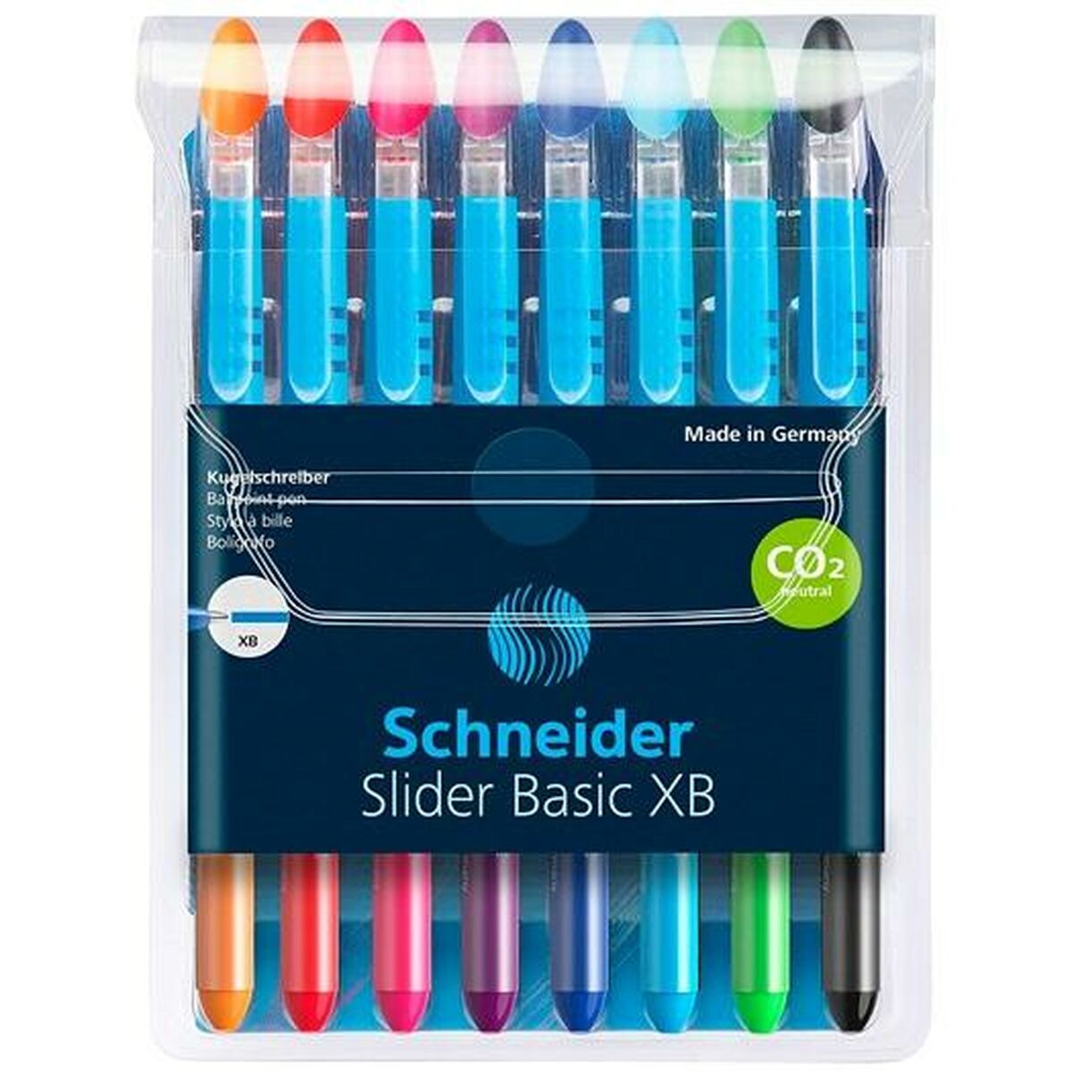 Set of Biros Schneider Slider Basic XB 8 Pieces Multicolour Set of Biros Schneider Slider Basic XB 8 Pieces Multicolour