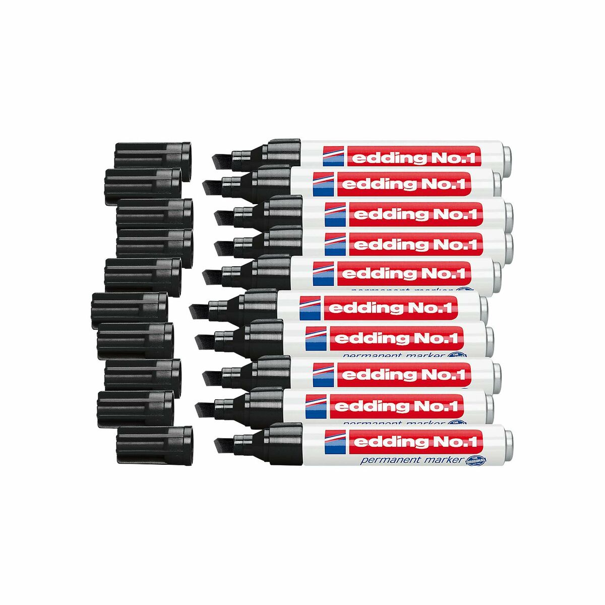 Permanent marker Edding NÂº 1 Black (10 Units)