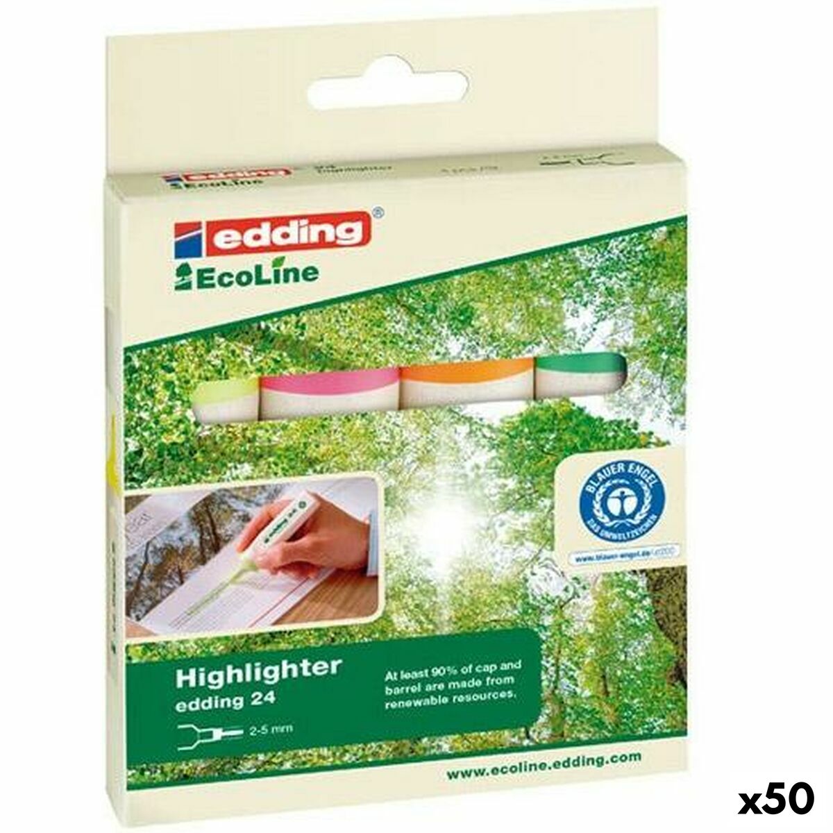 Set of Markers Edding Ecoline Multicolour 4 Pieces (50 Units) Set of Markers Edding Ecoline Multicolour 4 Pieces (50 Units)
