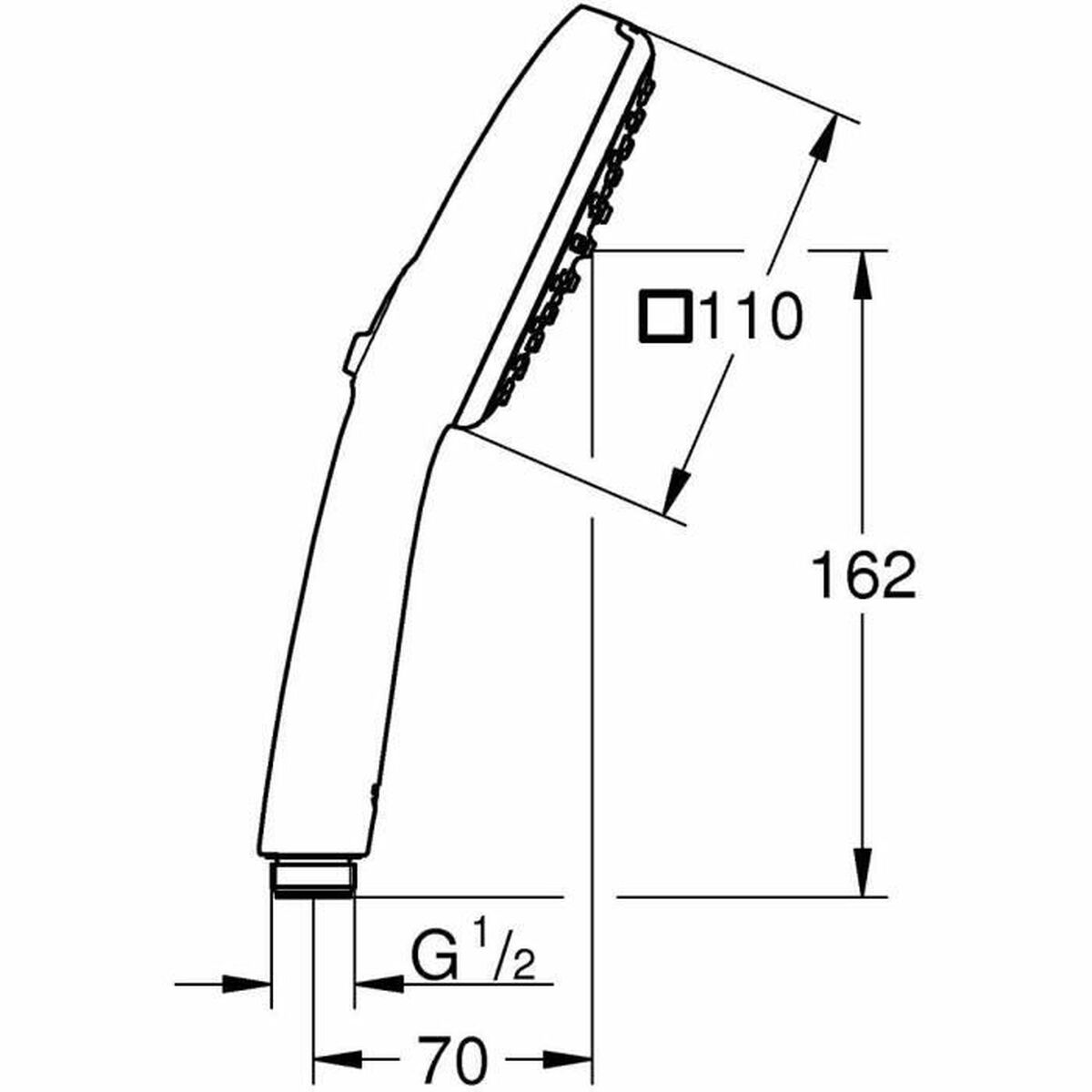 Shower Rose Grohe Vitalio Comfort Chrome Metal Squared