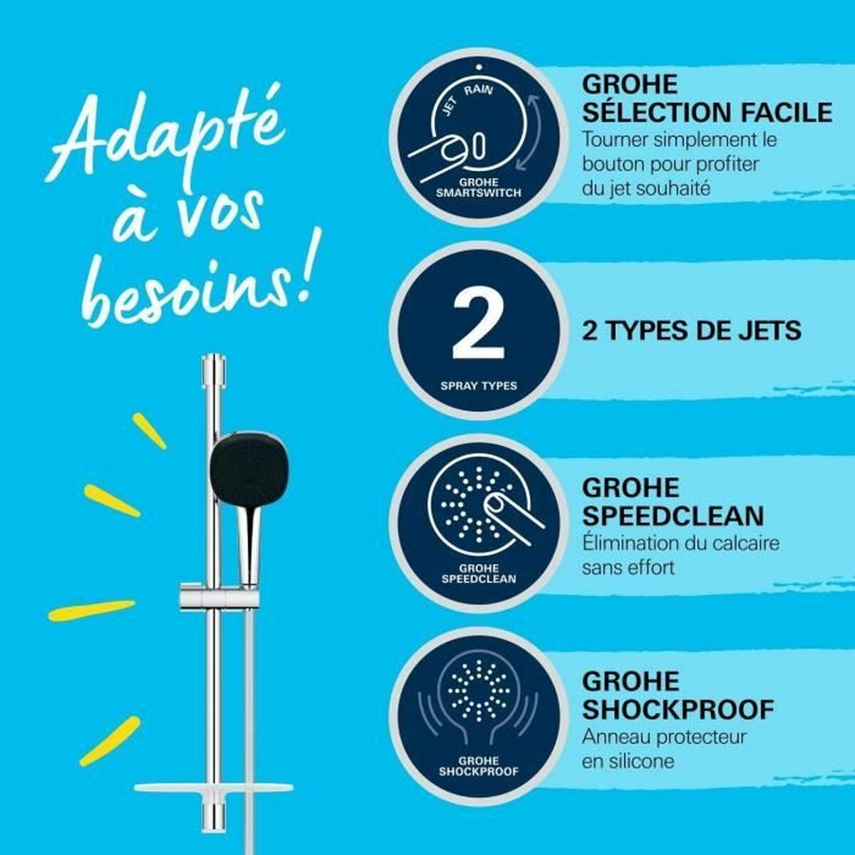 Shower Column Grohe Vitalio Comfort 110 Plastic