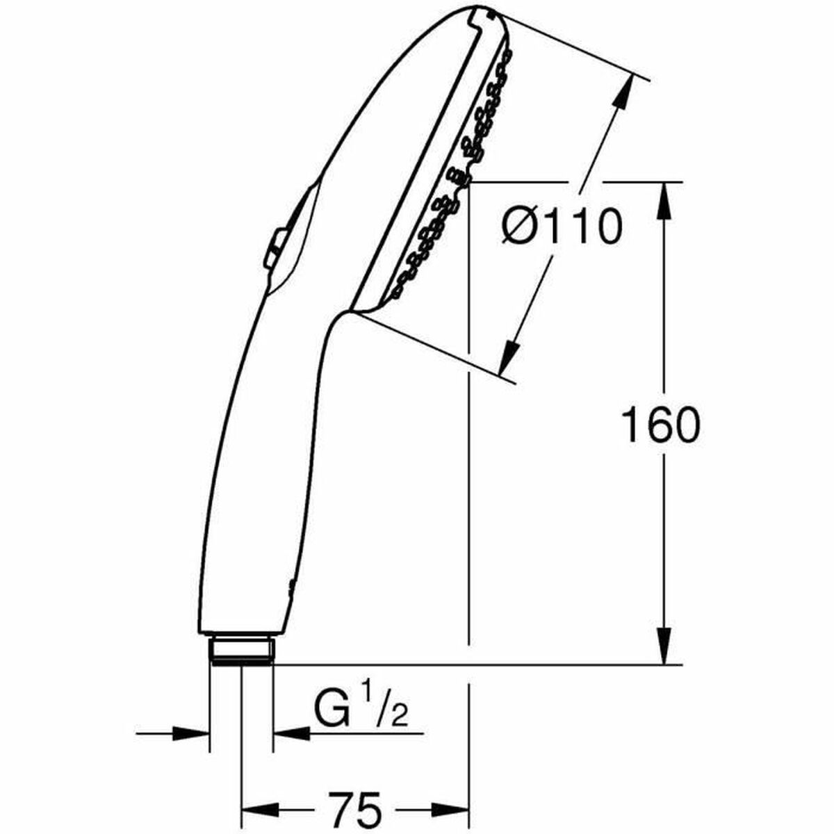 Shower Rose Grohe ABS Plastic