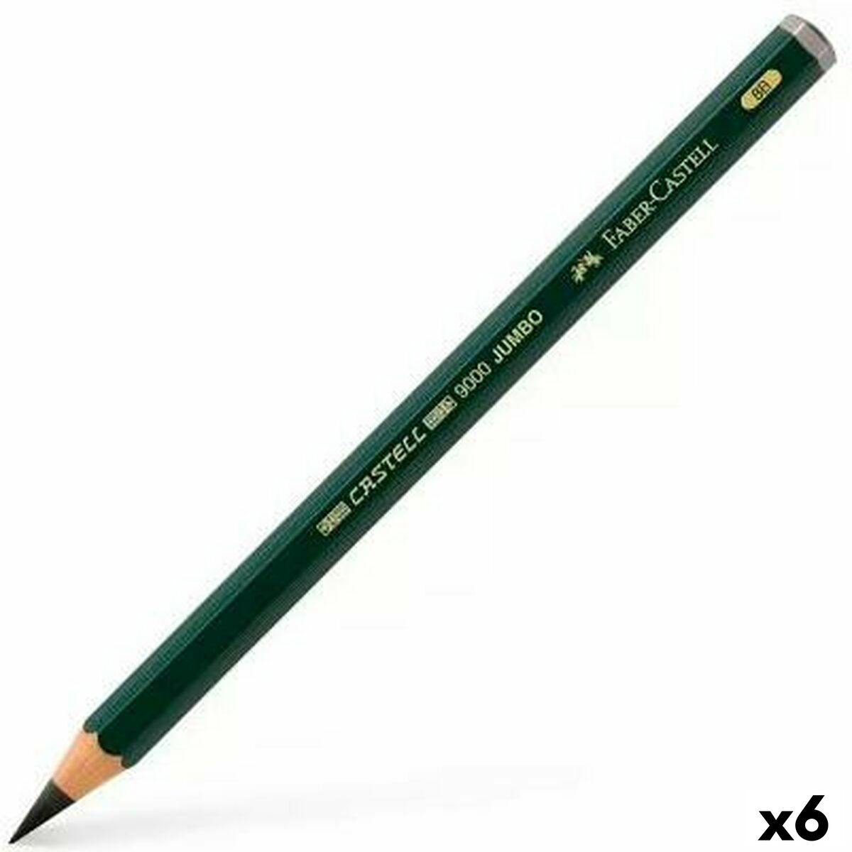 Pencil Faber-Castell 9000 Jumbo Black 8B (6 Pieces) Pencil Faber-Castell 9000 Jumbo Black 8B (6 Pieces)