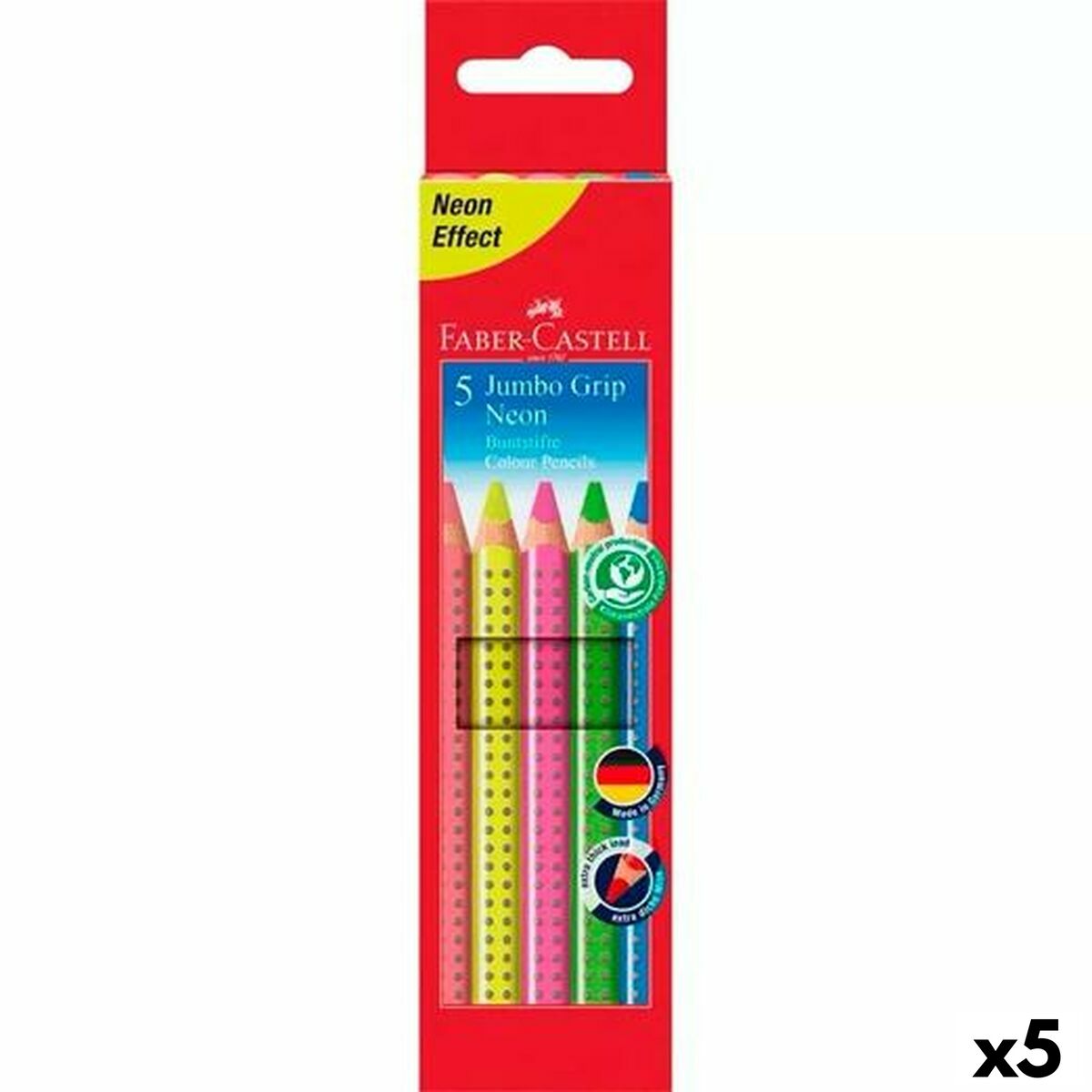 Colouring pencils Faber-Castell Neon Multicolour (5 Units) Colouring pencils Faber-Castell Neon Multicolour (5 Units)