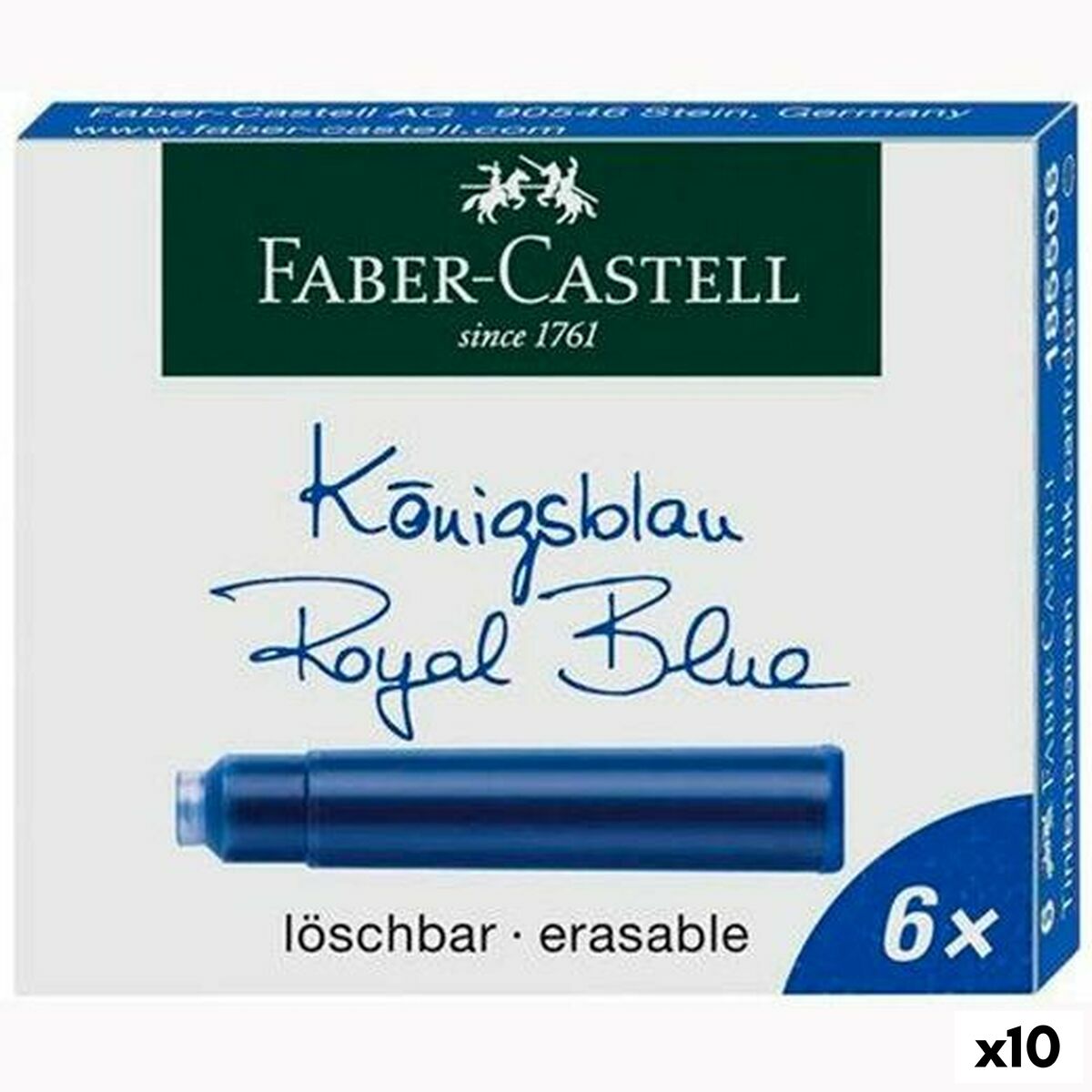Refill ink Faber-Castell 185506 Dark blue Cartridge Pen Calligraphy Pen (10 Units) Refill ink Faber-Castell 185506 Dark blue Cartridge Pen Calligraphy Pen (10 Units)