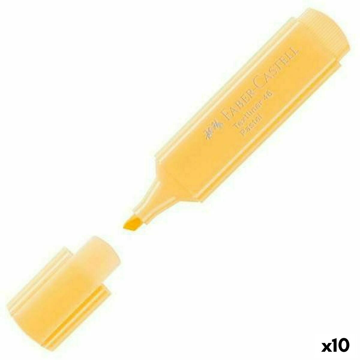 Marker Faber-Castell Textliner 1546 Pastel Yellow (10 Units) Marker Faber-Castell Textliner 1546 Pastel Yellow (10 Units)