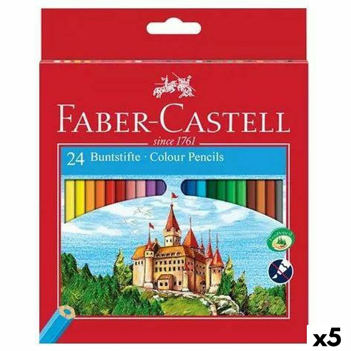 Colouring pencils Faber-Castell Multicolour (5 Units) Colouring pencils Faber-Castell Multicolour (5 Units)