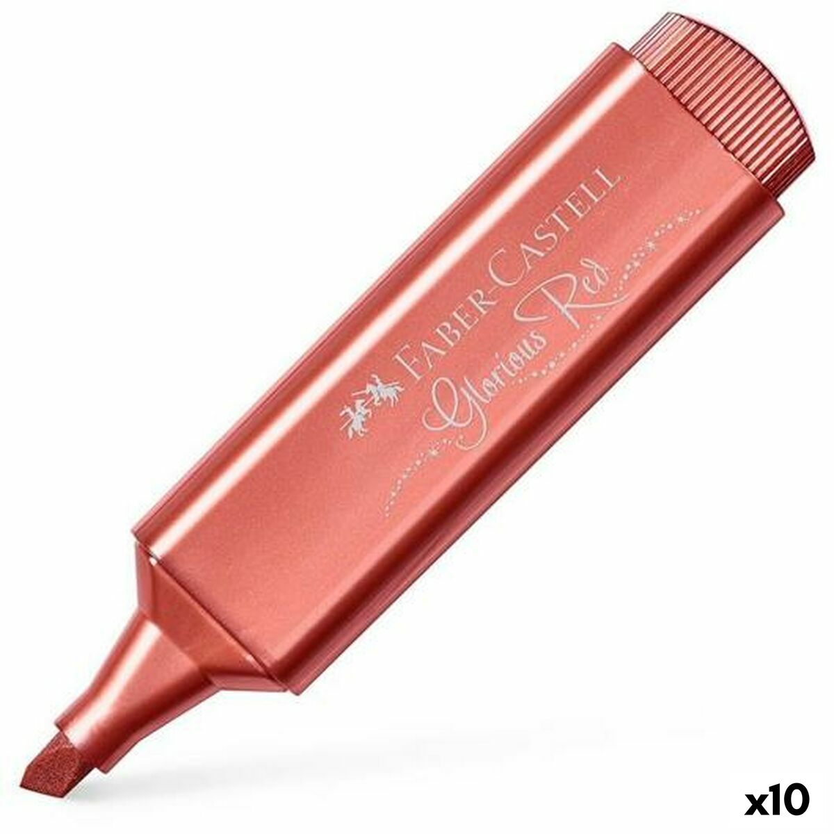 Marker Faber-Castell Textliner 46 metal Red (10Units) Marker Faber-Castell Textliner 46 metal Red (10Units)