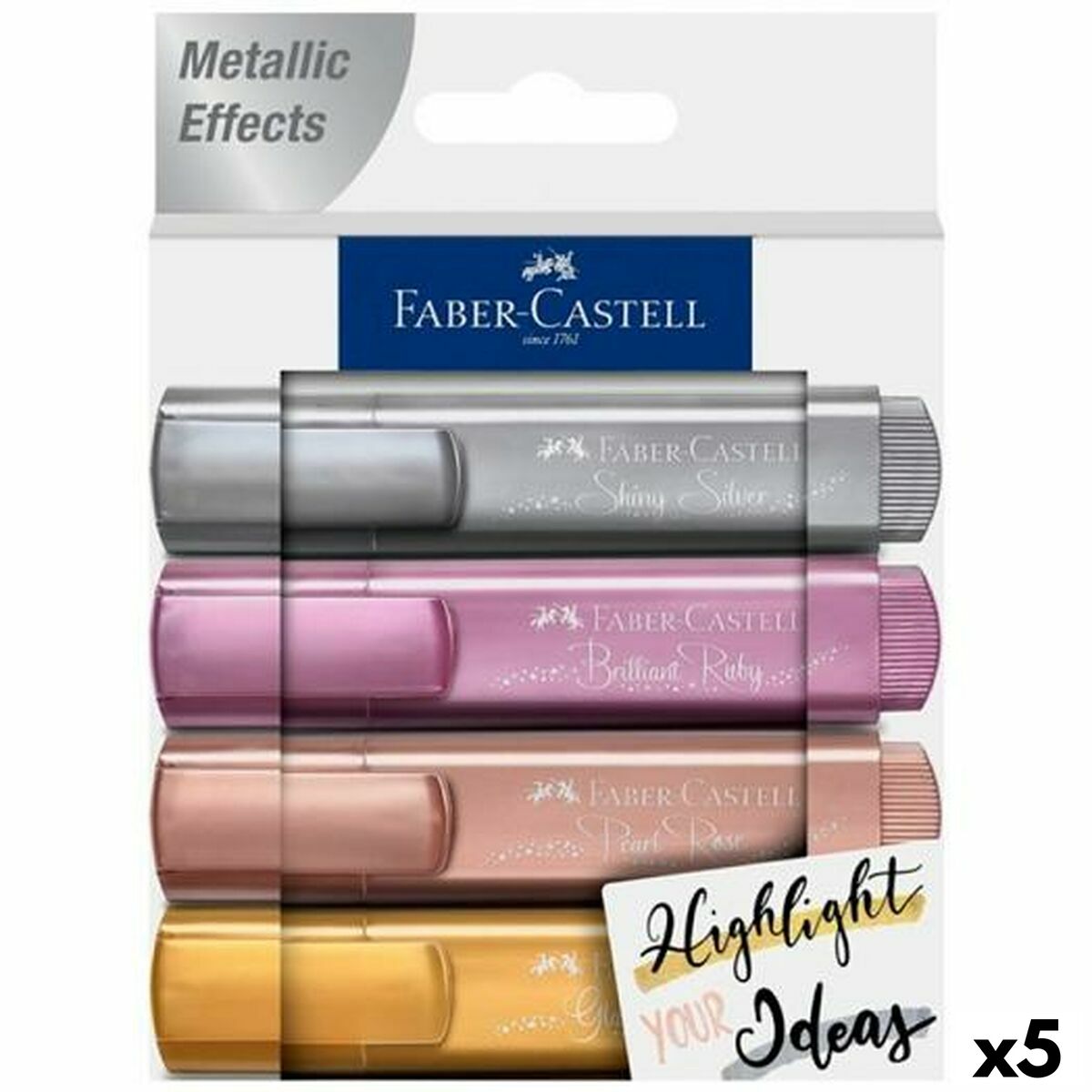 Fluorescent Marker Set Faber-Castell TEXTLINER 4 Pieces (5 Units) Fluorescent Marker Set Faber-Castell TEXTLINER 4 Pieces (5 Units)