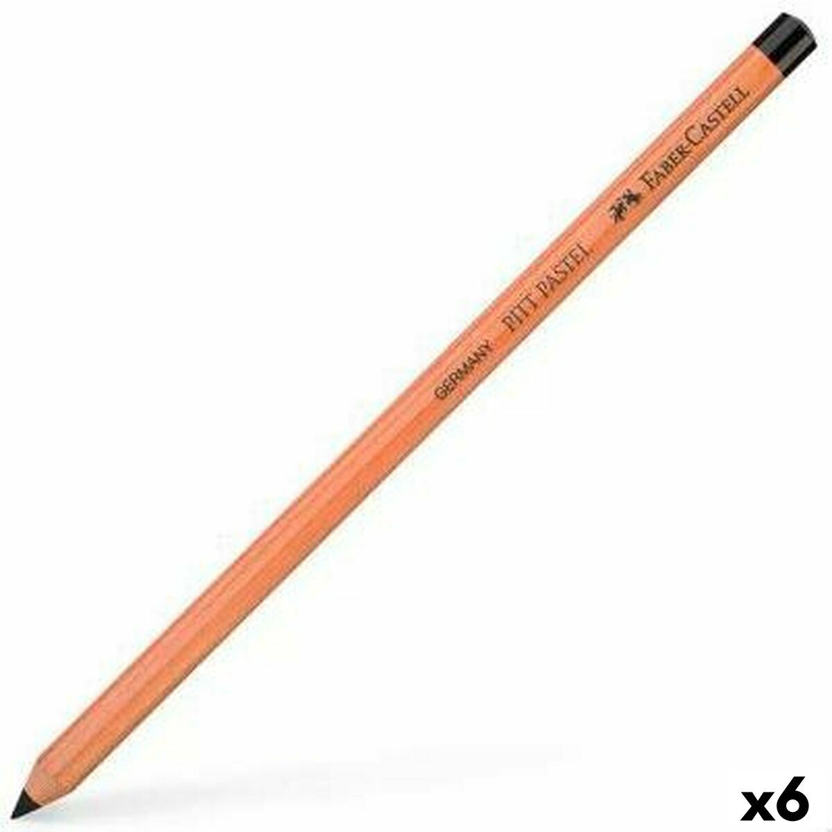 Colouring pencils Faber-Castell Pitt Pastell Black 6 Pieces Colouring pencils Faber-Castell Pitt Pastell Black 6 Pieces