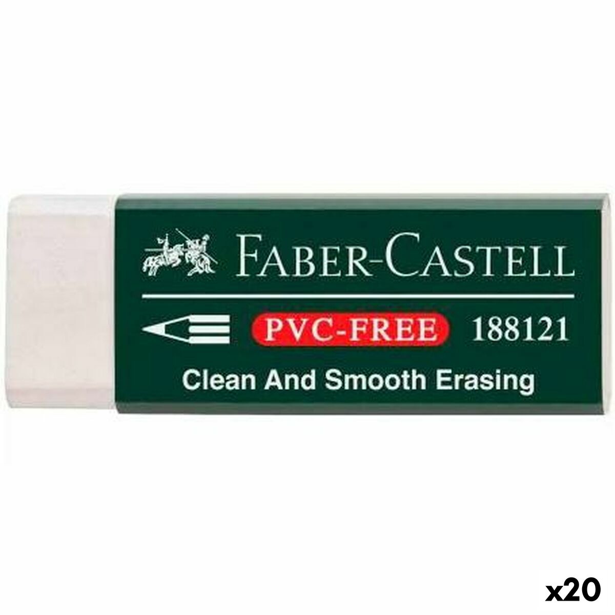 Eraser Faber-Castell White (20 Units) Eraser Faber-Castell White (20 Units)
