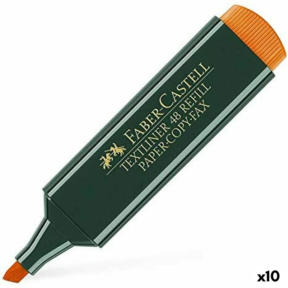 Highlighter Faber-Castell TEXTLINER 48 Orange (10 Units) Highlighter Faber-Castell TEXTLINER 48 Orange (10 Units)