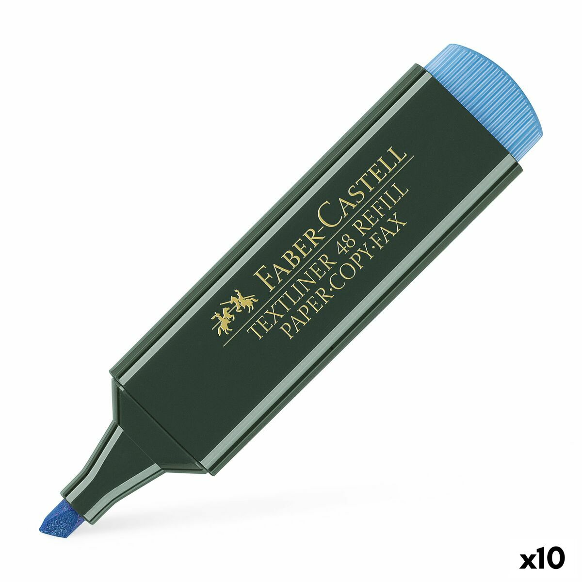 Highlighter Faber-Castell TEXTLINER 48 Blue (10 Units) Highlighter Faber-Castell TEXTLINER 48 Blue (10 Units)