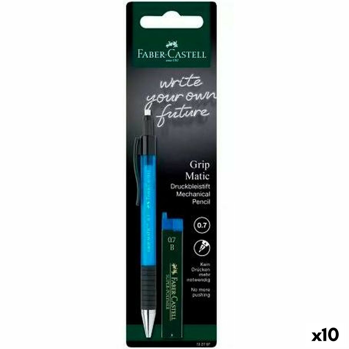 Pencil Lead Holder Faber-Castell Grip Matic Blue 0,7 mm (10 Units) Pencil Lead Holder Faber-Castell Grip Matic Blue 0,7 mm (10 Units)