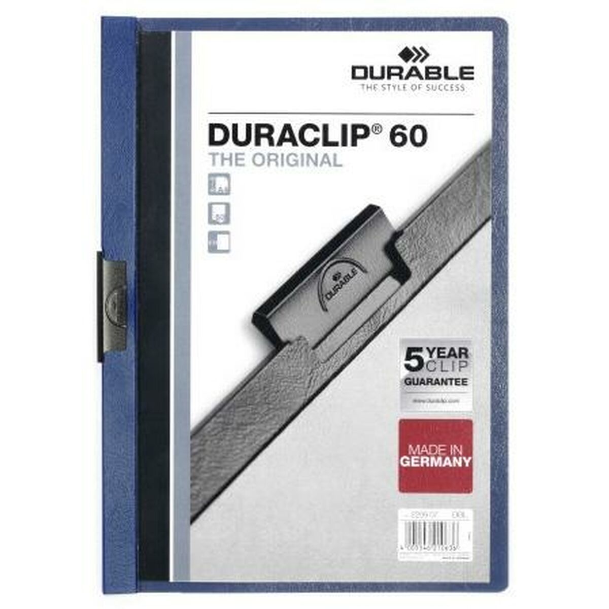 Document Folder Durable Duraclip 60 Transparent Dark blue A4 Document Folder Durable Duraclip 60 Transparent Dark blue A4