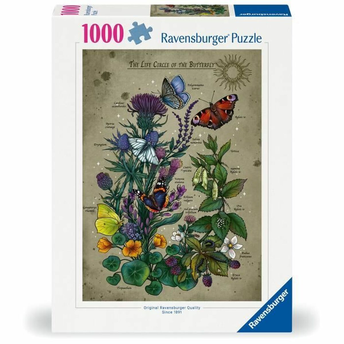 Puzzle Ravensburger The Life Circle of the Butterfly 1000 Pieces