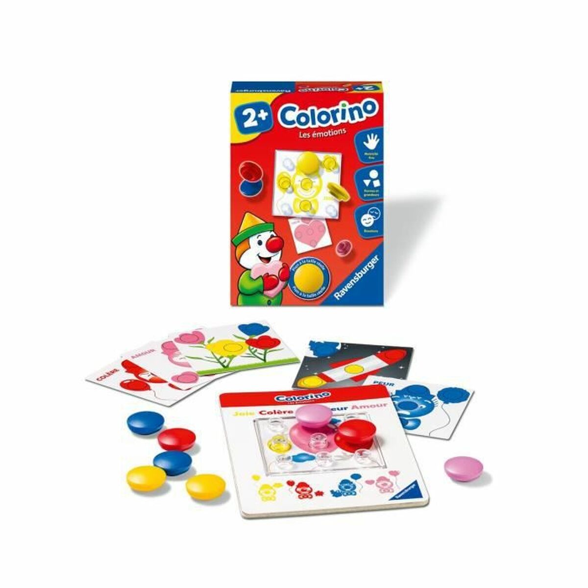 Educational Baby Game Ravensburger Colorino – Emotions Yellow Pink (French) (FR)
