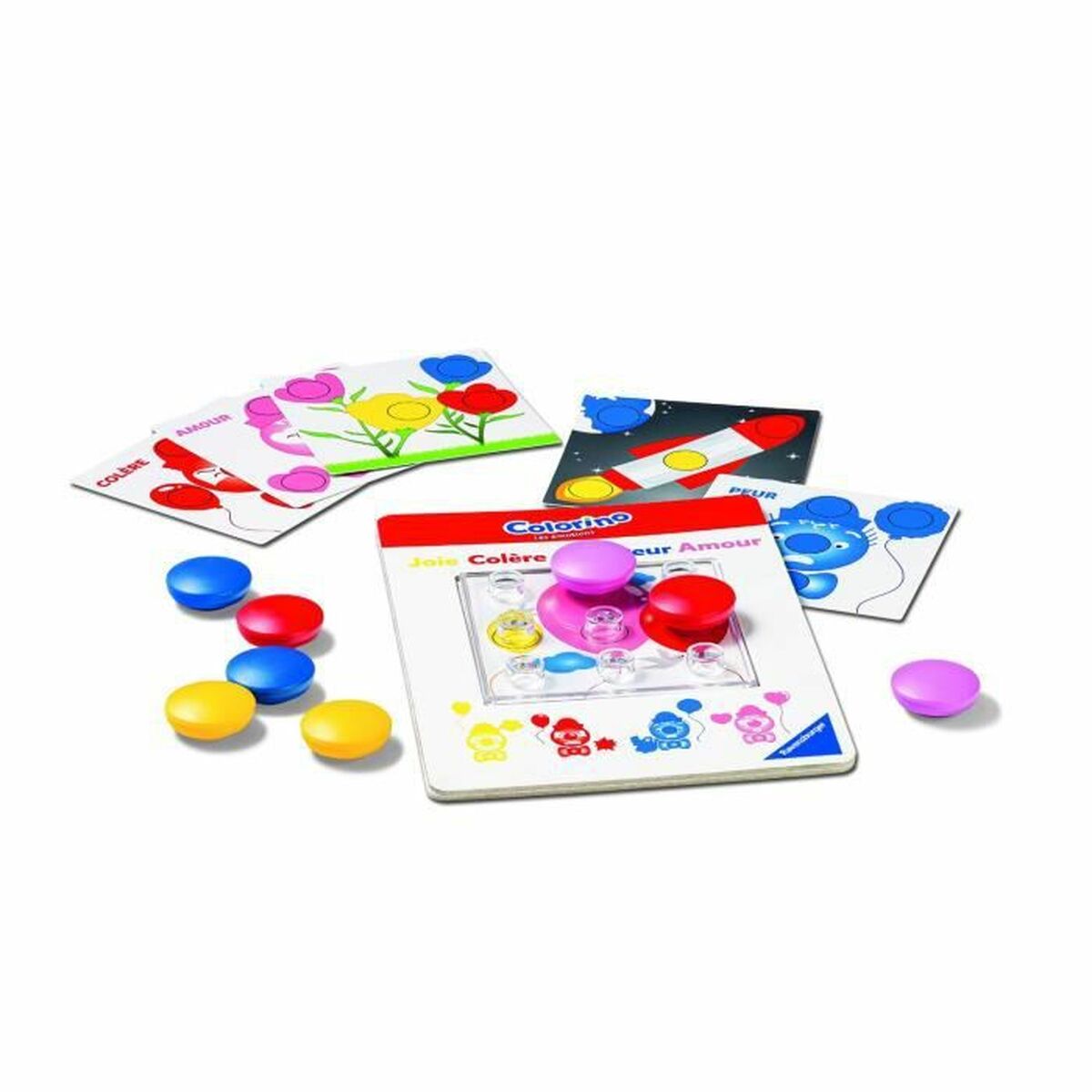 Educational Baby Game Ravensburger Colorino – Emotions Yellow Pink (French) (FR)