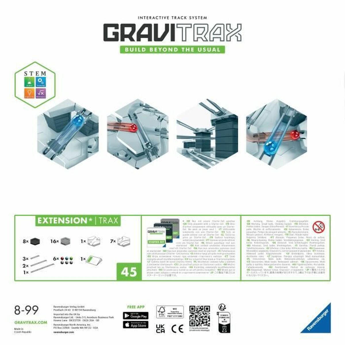 Board game Ravensburger GraviTrax Set d’Extension Trax / Rails – 224142