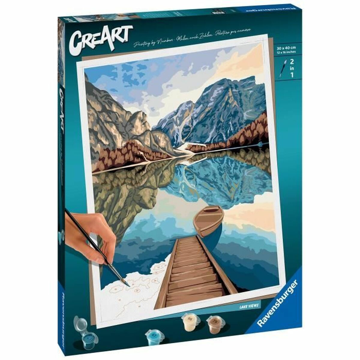 Paint by Numbers Set Ravensburger Lake Views 30 x 40 cm