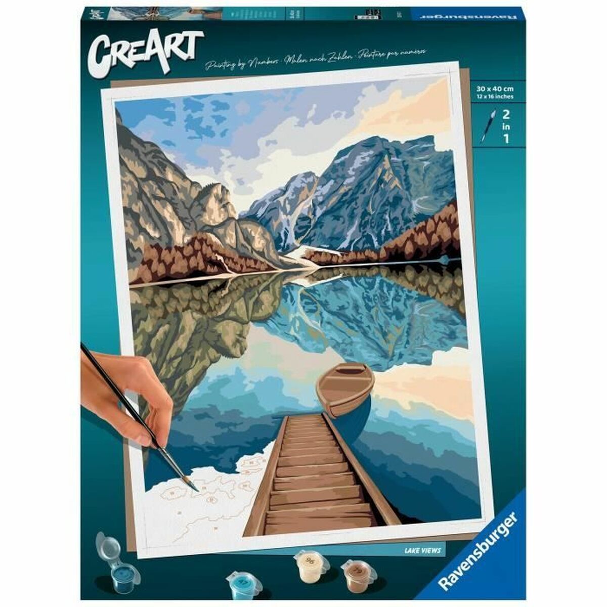 Paint by Numbers Set Ravensburger Lake Views 30 x 40 cm