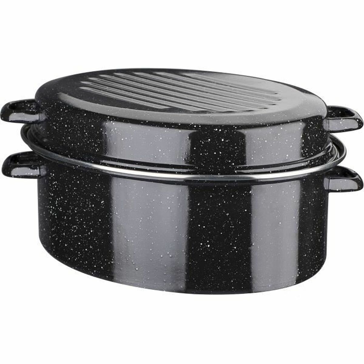Casserole with lid GSW noir Enamelled Steel