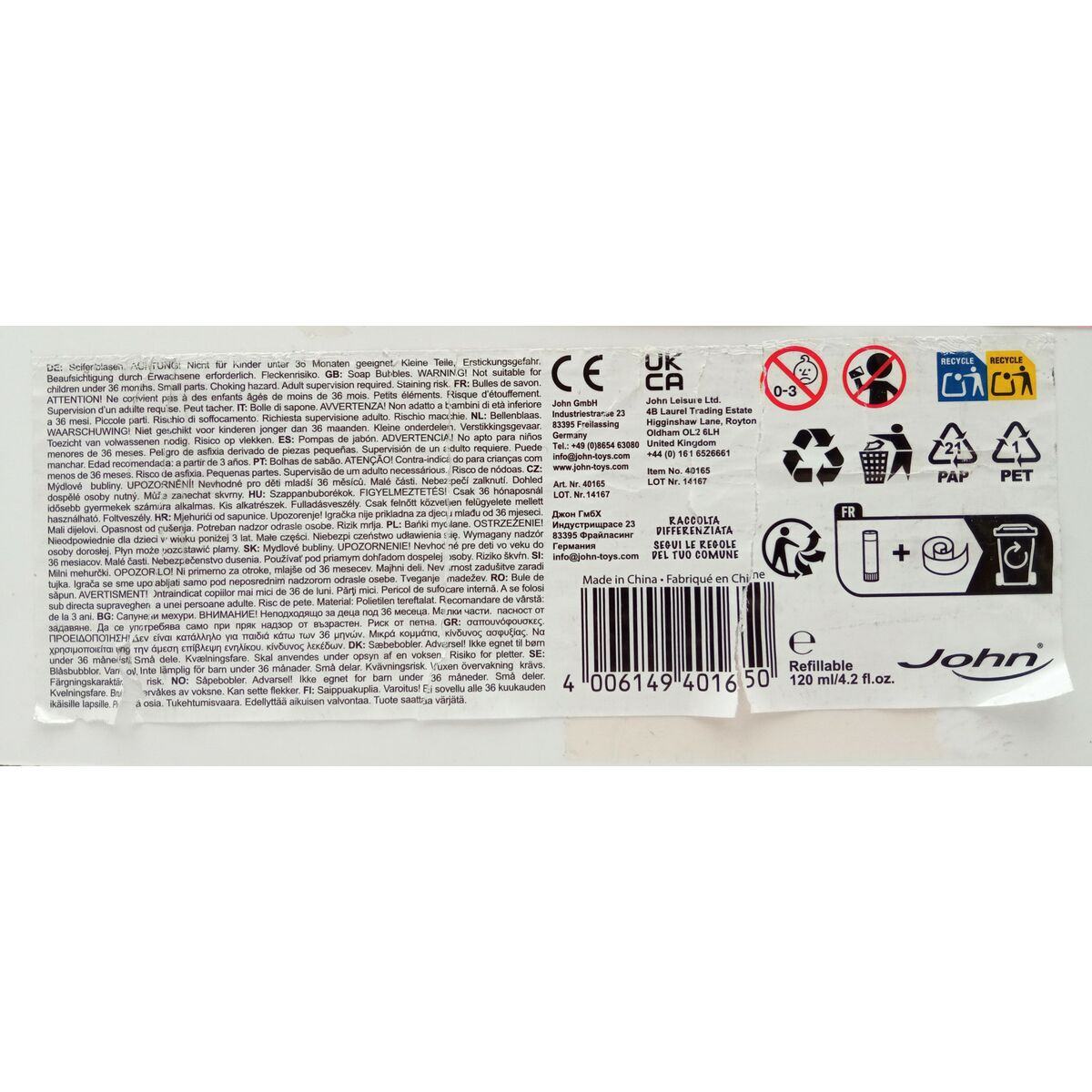 Bubble blower Disney 40 x 3 cm