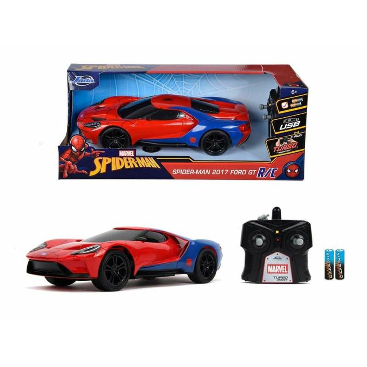 Remote-Controlled Car Simba Spiderman Red Multicolour Remote-Controlled Car Simba Spiderman Red Multicolour