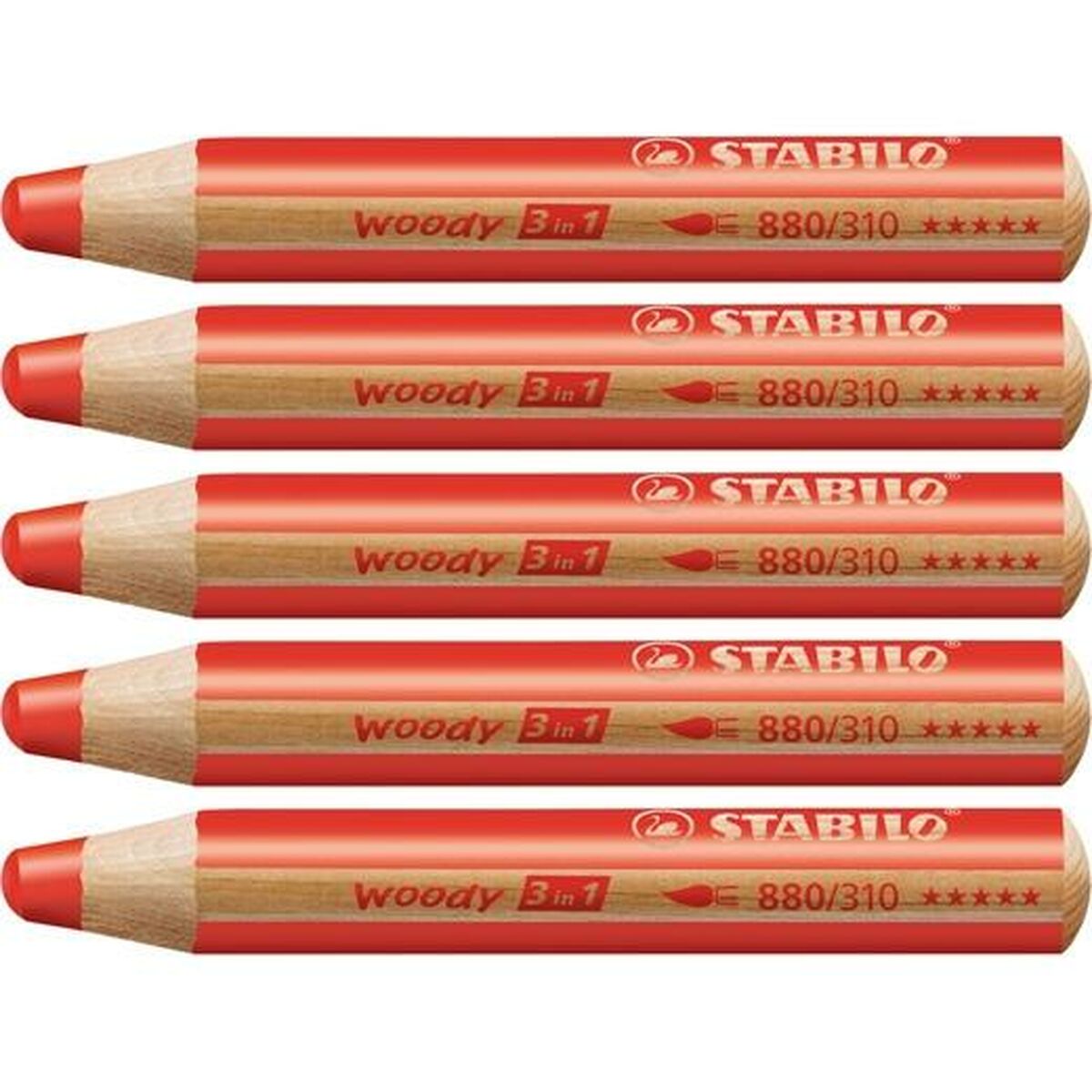 Colouring pencils Stabilo Woody 3-in-1 (5 Units) Colouring pencils Stabilo Woody 3-in-1 (5 Units)