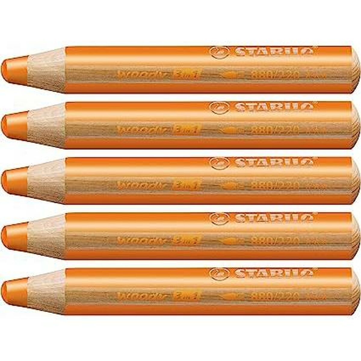 Colouring pencils Stabilo Woody Orange 3-in-1 (5 Units) Colouring pencils Stabilo Woody Orange 3-in-1 (5 Units)