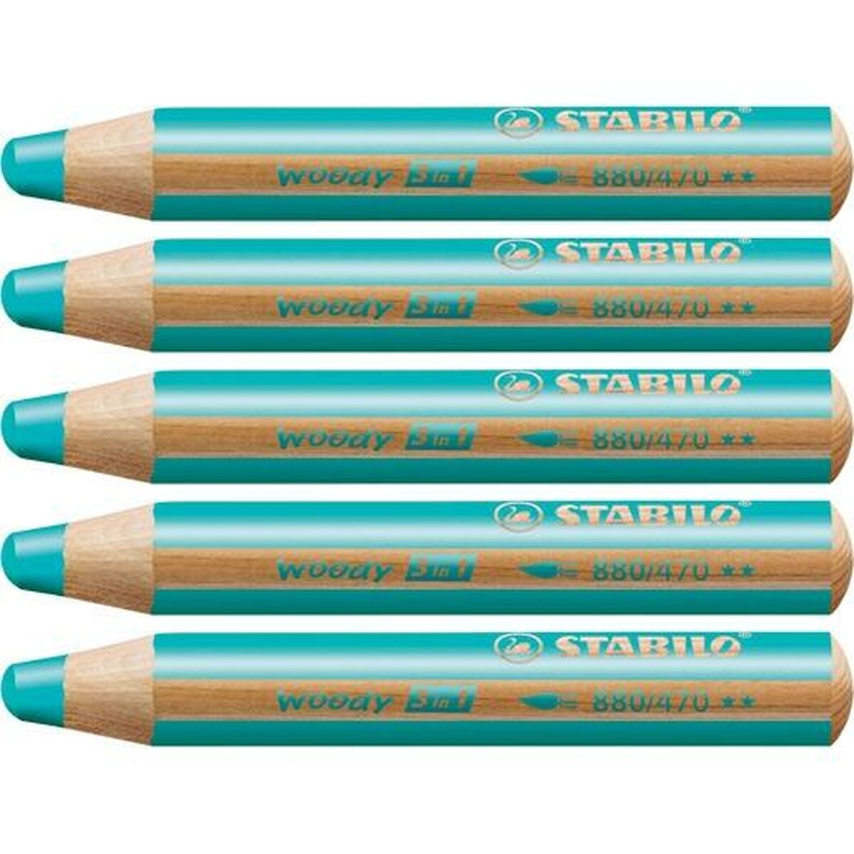 Colouring pencils Stabilo Woody Turquoise 3-in-1 (5 Units) Colouring pencils Stabilo Woody Turquoise 3-in-1 (5 Units)