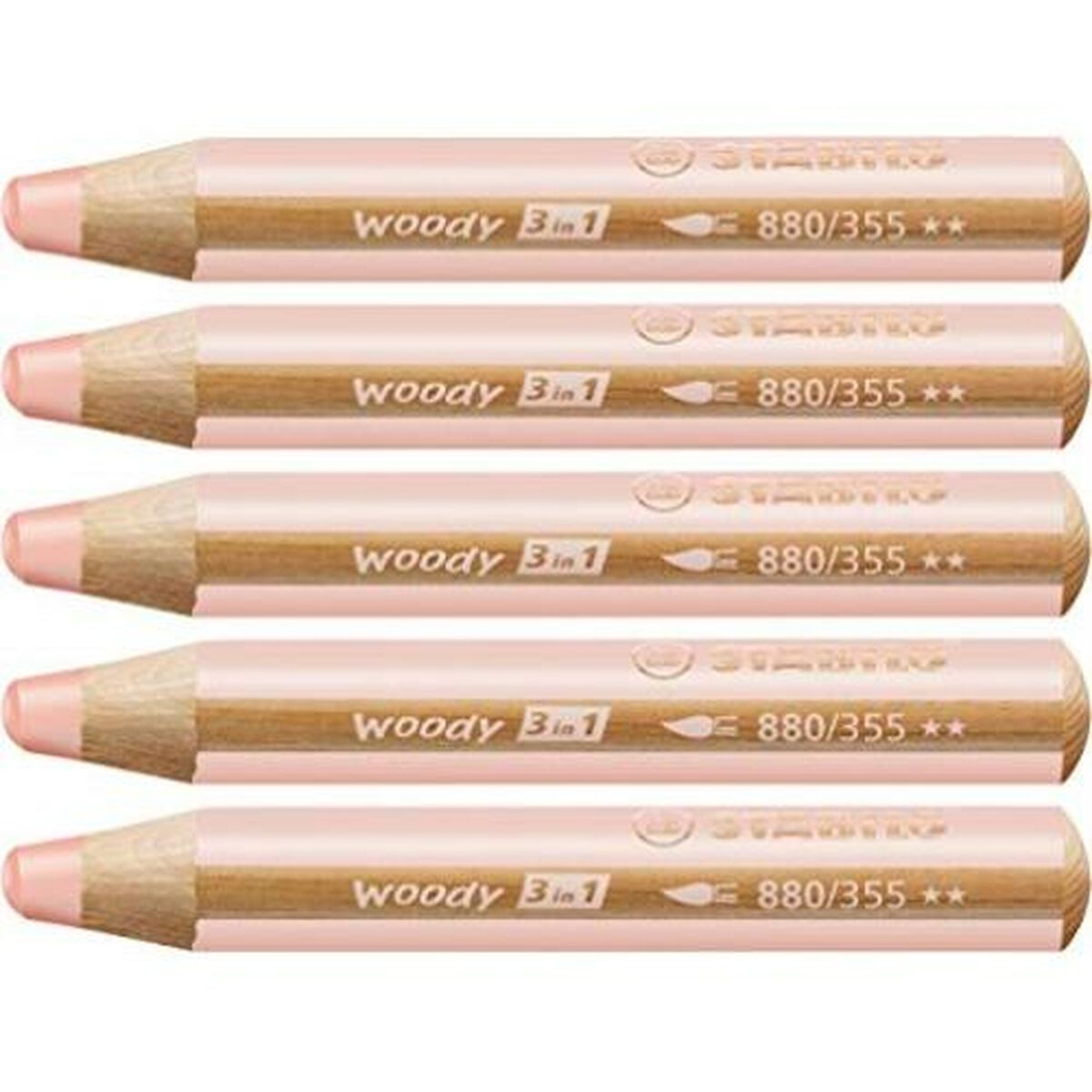 Colouring pencils Stabilo Woody Apricot 3-in-1 (5 Units) Colouring pencils Stabilo Woody Apricot 3-in-1 (5 Units)