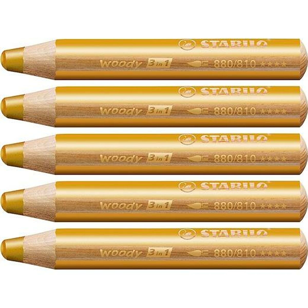 Colouring pencils Stabilo Woody Golden 3-in-1 (5 Units) Colouring pencils Stabilo Woody Golden 3-in-1 (5 Units)