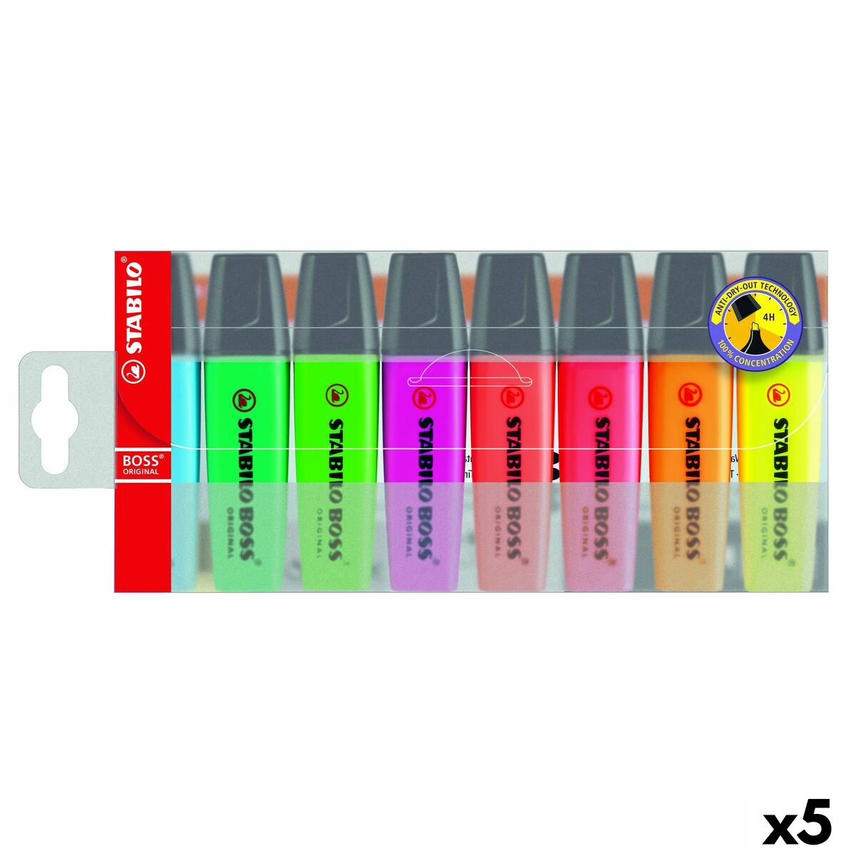 Fluorescent Marker Set Stabilo Boss Multicolour (5 Units) Fluorescent Marker Set Stabilo Boss Multicolour (5 Units)