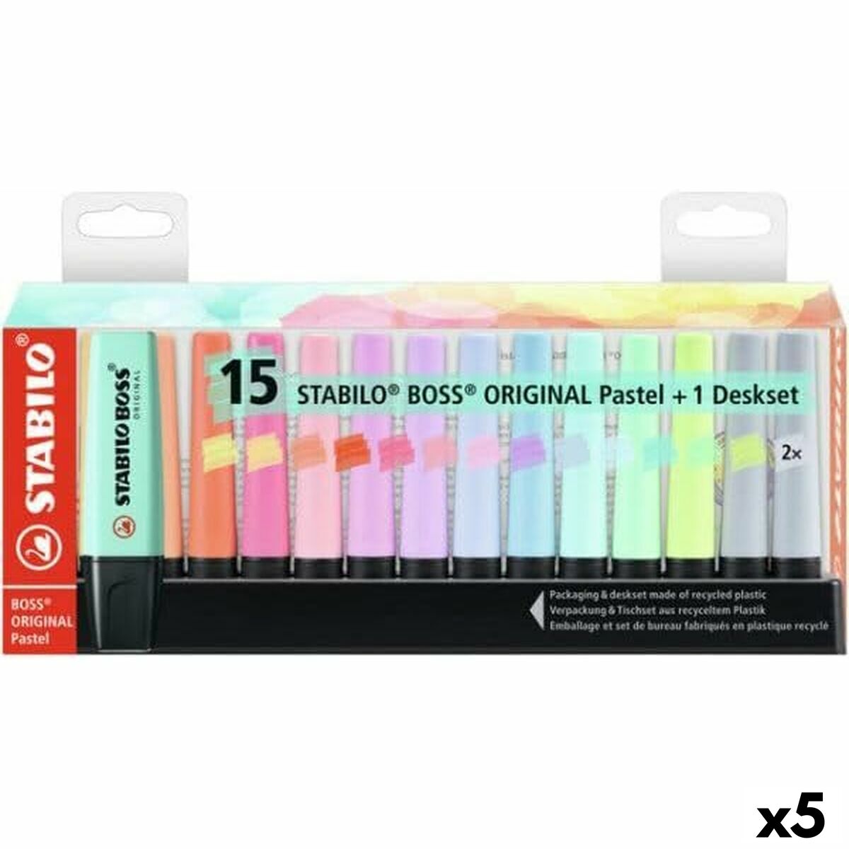Fluorescent Marker Set Stabilo Boss Multicolour (5 Units) Fluorescent Marker Set Stabilo Boss Multicolour (5 Units)