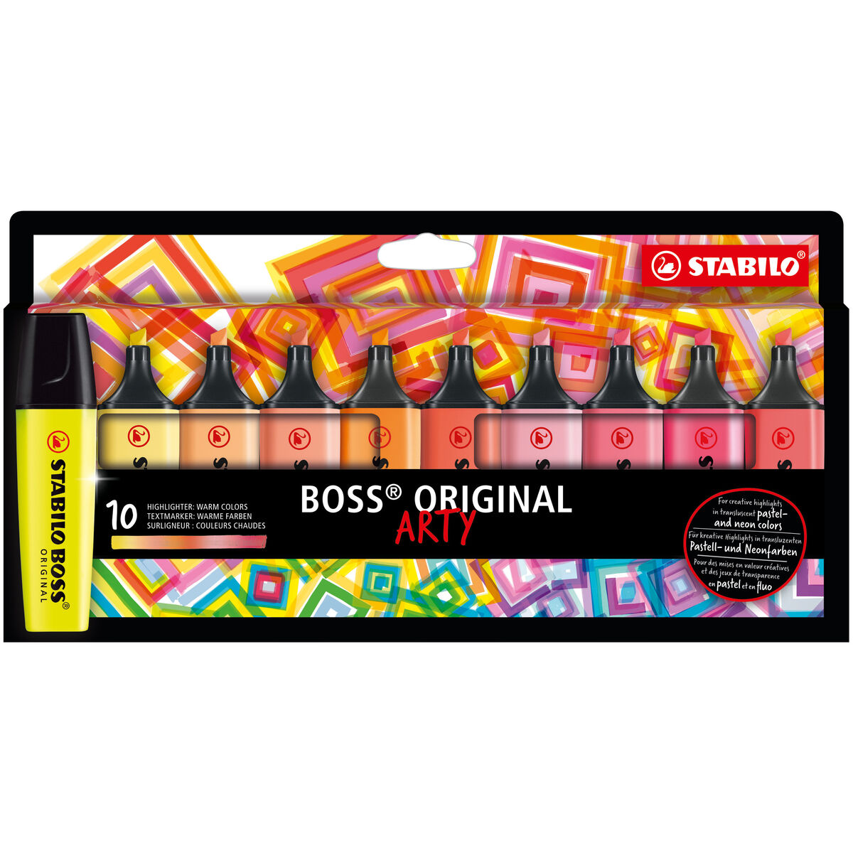 Fluorescent Marker Set Stabilo Boss Original Arty 10 Pieces Multicolour Fluorescent Marker Set Stabilo Boss Original Arty 10 Pieces Multicolour