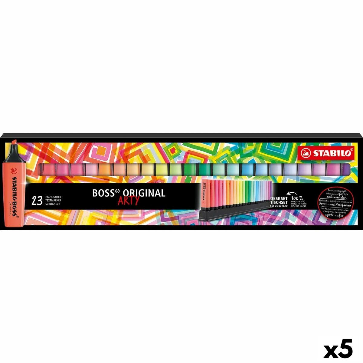 Fluorescent Marker Set Stabilo Boss Arty Multicolour (5 Units) Fluorescent Marker Set Stabilo Boss Arty Multicolour (5 Units)